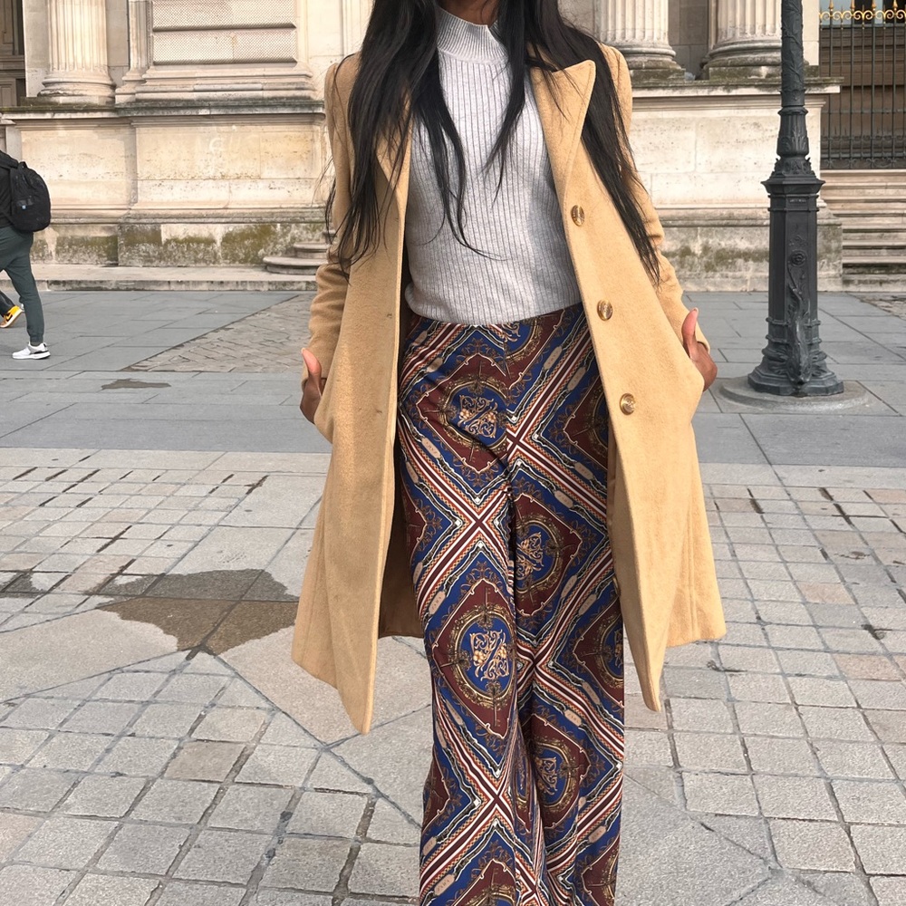 Zara palazzo pants chain detail